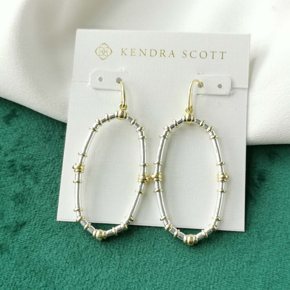Kendra Scott Mixed Metal Open Frame Earrings - Essie $70 New
